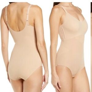 NWT-HONEYLOVE CAMI BODYSUIT(sand) AND SUPER POWER BRIEF(rose tan) never worn XL